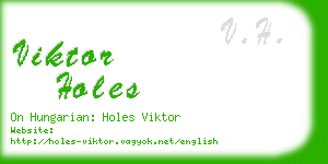viktor holes business card